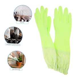 KOMBIUDA 1 Pair Winter Dish Washing Gloves with Thermal Lining Reusable Kitchen Gloves for Warm Keeping and Housework Non Slip Design for Comfortable Dishwashing Long Sleeved Protection