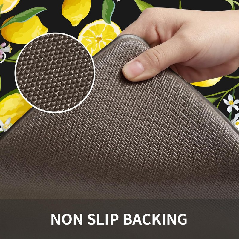 FYATHM Kitchen Mats Lemon Kitchen mats for Floor Anti Fatigue
