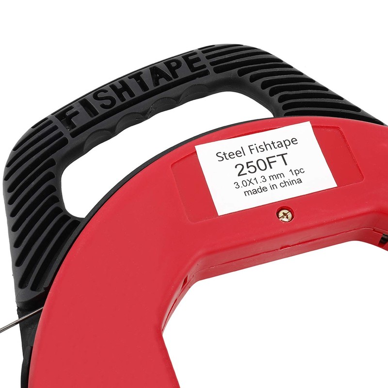 YaeKoo 250ft Fish Tape Reel, Spring-Steel Fishtape with 1/8"(3 mm)