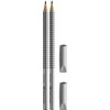 Faber-Castell Grip Eraser Caps, Grey, Pack of 2