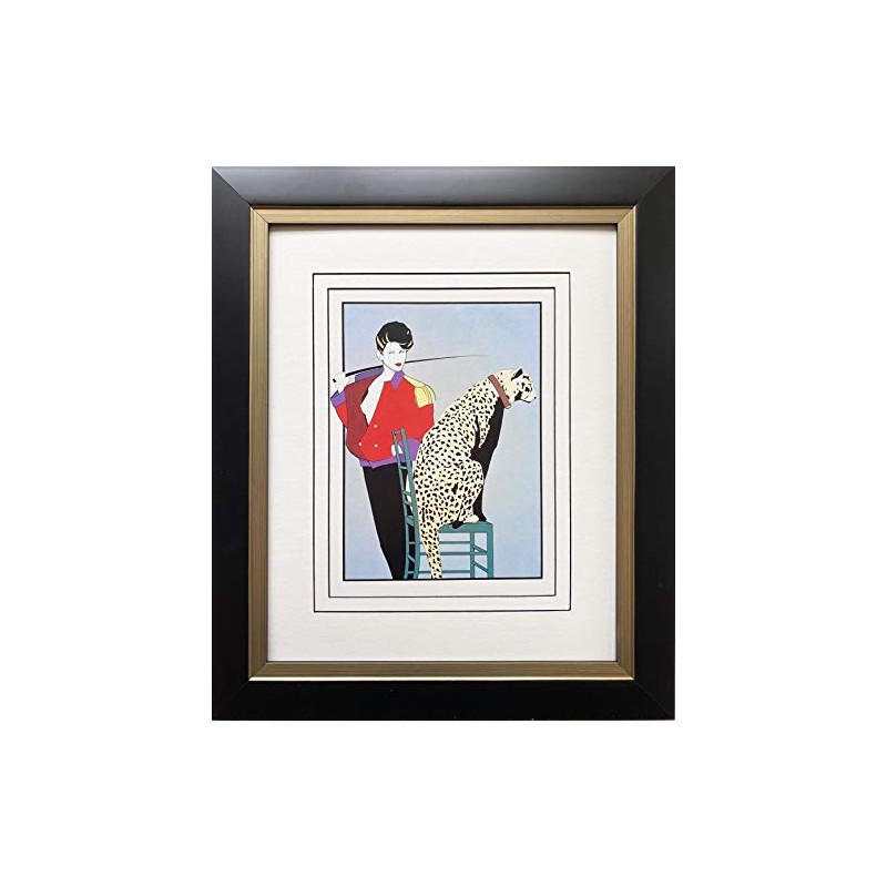 Patrick Nagel"Untitled #54 NEW CUSTOM FRAMED Art Deco Print 16"