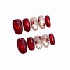 Bibii Nails Handmade False Nails, 3D Nails, Short, Floral Pattern,