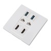6 Port Multimedia Wall Plate 5Gbps 4K 60HZ HD Multimedia