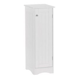 RiverRidge Ashland Slim Linen Cabinet - White - Narrow Cabinet for Bathroom Slim Storage with 2 Adjustable Shelves for Small Spaces