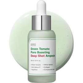 SUNGBOON EDITOR Ampolla Green Tomato Volufiline Pore Boosting Deep Shot - Suero para minimizar los poros y reafirmar la piel con colágeno y ácido hialurónico Cuidado de la piel coreano 1.01 fl oz