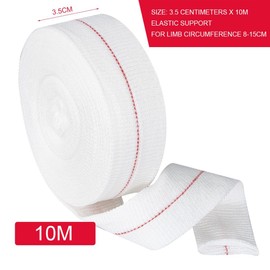 Tubular Bandages, Stretch Tubular Retention Bandage, Tubular Elasticated Support Sprain Bandage for Small Limbs, Red Line (3.5cm x 10m)