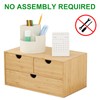 Wisuce Bamboo Desk Organizer - Mini Desktop Drawer Tabletop Storage
