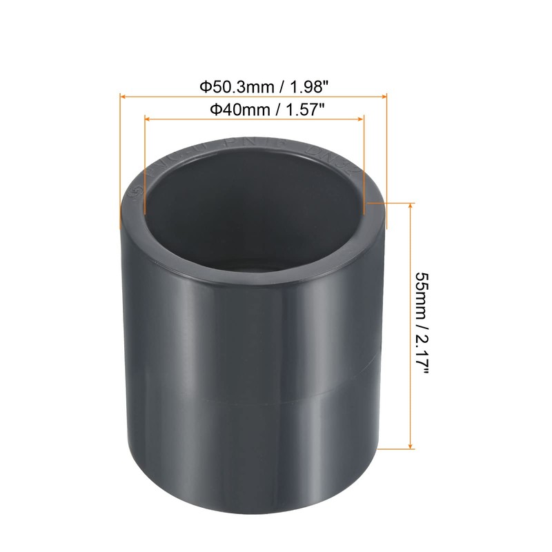 PATIKIL UPVC Pipe Fitting 40mm 1.57 Inch Socket, 1 Pack