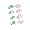 100pcs Metallic Paper Clips Strawberry Pea Shape Antislip Anti Rust