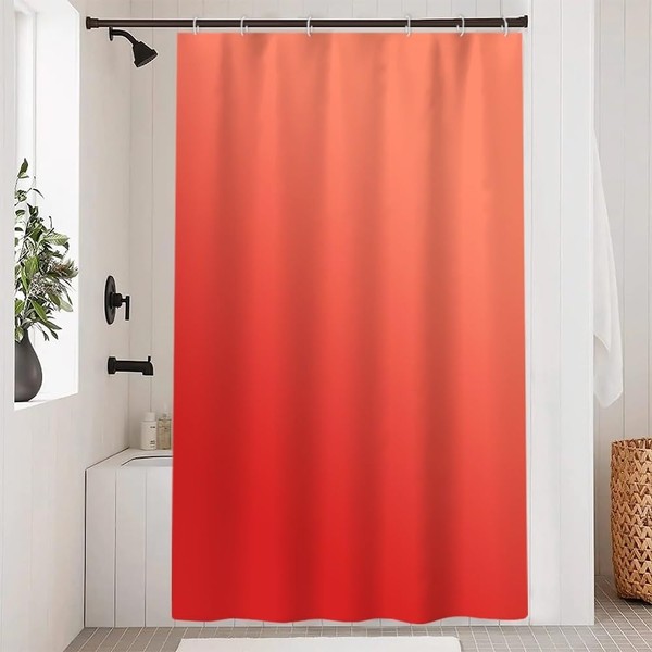 Uiiooazy Shower Curtain, Red, Shower Curtain, Gradient Dark Red to