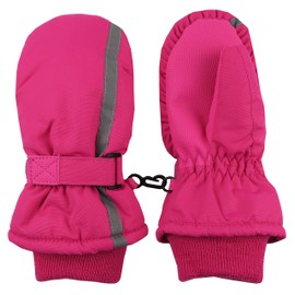 N'Ice Caps Kids Thinsulate Waterproof Reflector Winter Snow Ski Mittens (Fuchsia 1, 2-3 Years)