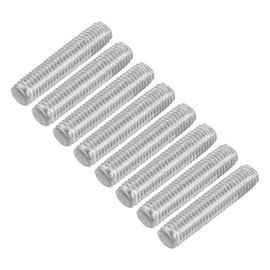 QUARKZMAN 8 Pieces Threaded Rods, M5 x 25 mm, 304 Stainless Steel, Threaded Rod with Metric Full Thread, M5-0.8 Threaded Screw for Furniture and Machine Assembly