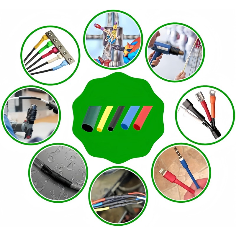 BOXONLY 120mm Dia 191mm Flat Width EVA Heat Shrink Tubing