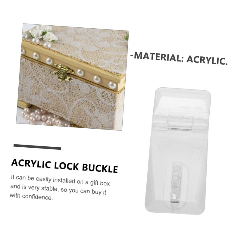 Mipcase 20 Sets Transparent Lock Hinge Clear Gate Lock Hasp