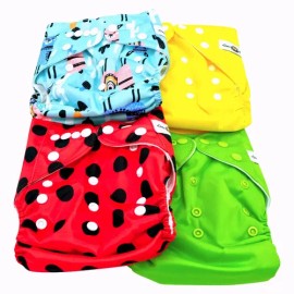 Paquete 4 Pañales Ecologicos Dana Banana  4 Insertos Bambu                                                                                            