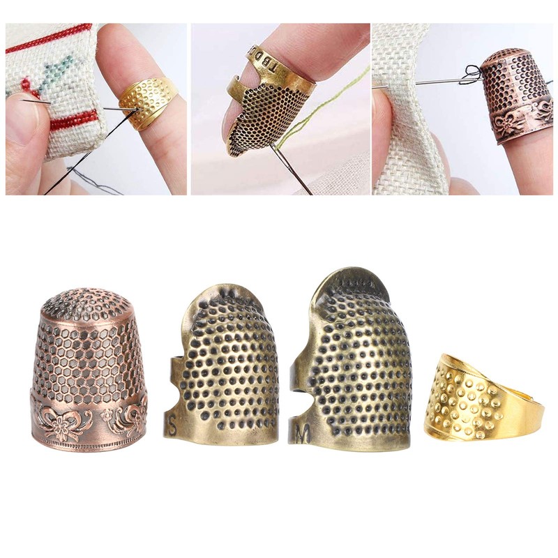 Sewing Thimble Set, Metal Shield Protector Pin Needles Sewing Quilting