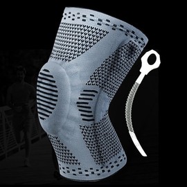 Spring Booster Knee Brace for Knee Joint Support Sports Gray/M 2ea