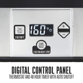 Weston Food Dehydrator Machine for Jerky, Fruit, Meat, Herbs, Vegetables, with Digital Temperature Control (100-160F), 6 Stackable Trays (7.4 sq. ft.), White (75-0450-W)