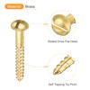 sourcing map Wood Screws M3 x 20mm Slotted Round Head