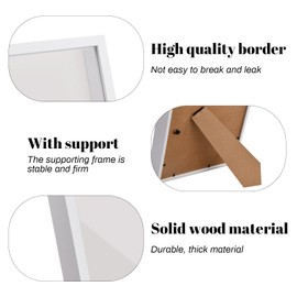 PTJJXA 3D Picture Frame for Filling, 3D Deep Object Frame A4, Shadow Box Display Case Frame with Transparent Acrylic Plate Frame, Wooden 3D Frame for Memorabilia, Flowers, Medals, Photo (White 3 cm)