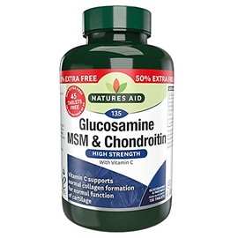 Natures Aid Glucosamine MSM & Chondroitin 135 Tablets (90 tablets plus 45 free)
