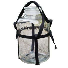 1.5/2/3/3.5/4/5 Gallon Glass Jar Carboy Easy-Carry Straps, Glass Bottle Protector, Adjustable Strong for Easy, Safe, Secure Lifting Moving Carrying jug bottle, Fit 1.5 to 5 Gal Bottle, No Carboy