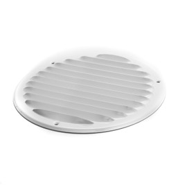 Vent Systems 6" Soffit Vent Cover - White - Round Air Vent Louver - Grill Cover - Built-in Insect Screen - HVAC Vents for Bathroom, Home Office, Kitchen