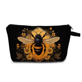 MoCaliduccious Bee Gifts for Women Small Zipper Pouch Bee Lover Birthday Gift Travel Makeup Bag