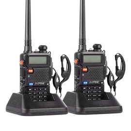 Baofeng UV-5R Ham Dual Band Two Way Radio 144-148/420-450Mhz,Nicama Walkie Talkie 1800mAh Li-ion Battery (2 Pack)
