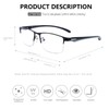 SKYOAK 2 Pack TR90 Premium Reading Glasses for Men, Half