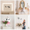 6 Pieces Black Woman Beauty Eyes Wall Decal DIY Fashion