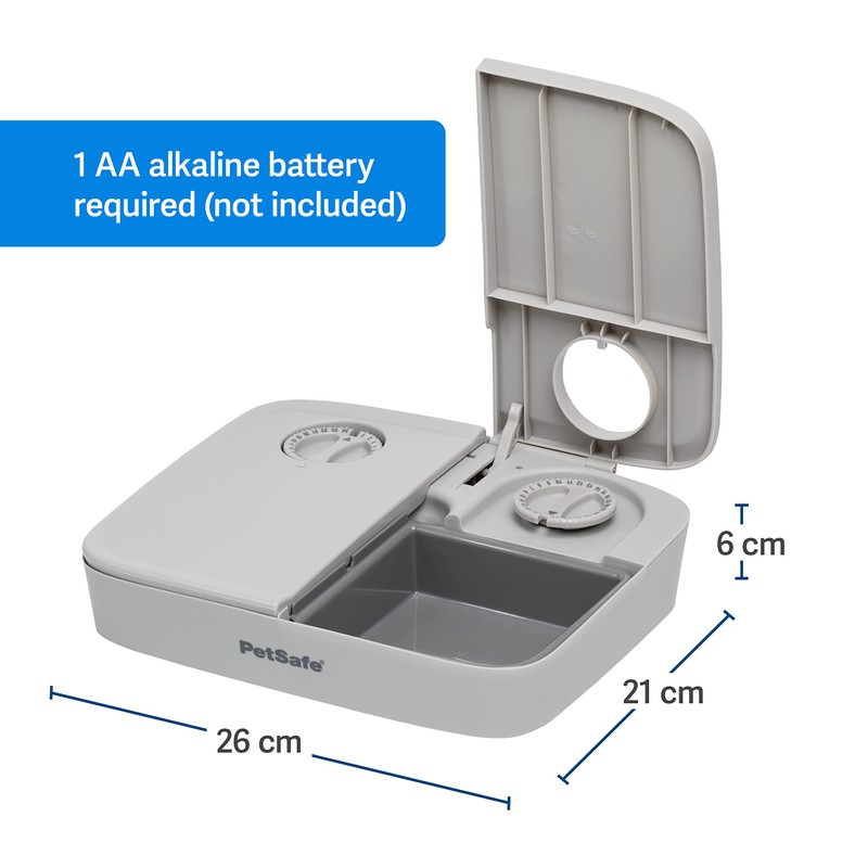PetSafe 2 Meal Automatic Feeder, Built-in Timers, BPA Free Food