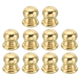 PATIKIL M5x0.8 Thread Brass Cap Nuts Knob, 10 Pack Lamp Finial Decoration Screw Caps Nut Handle Knob Decoration for Lighting Furniture Cabinet, 10mm