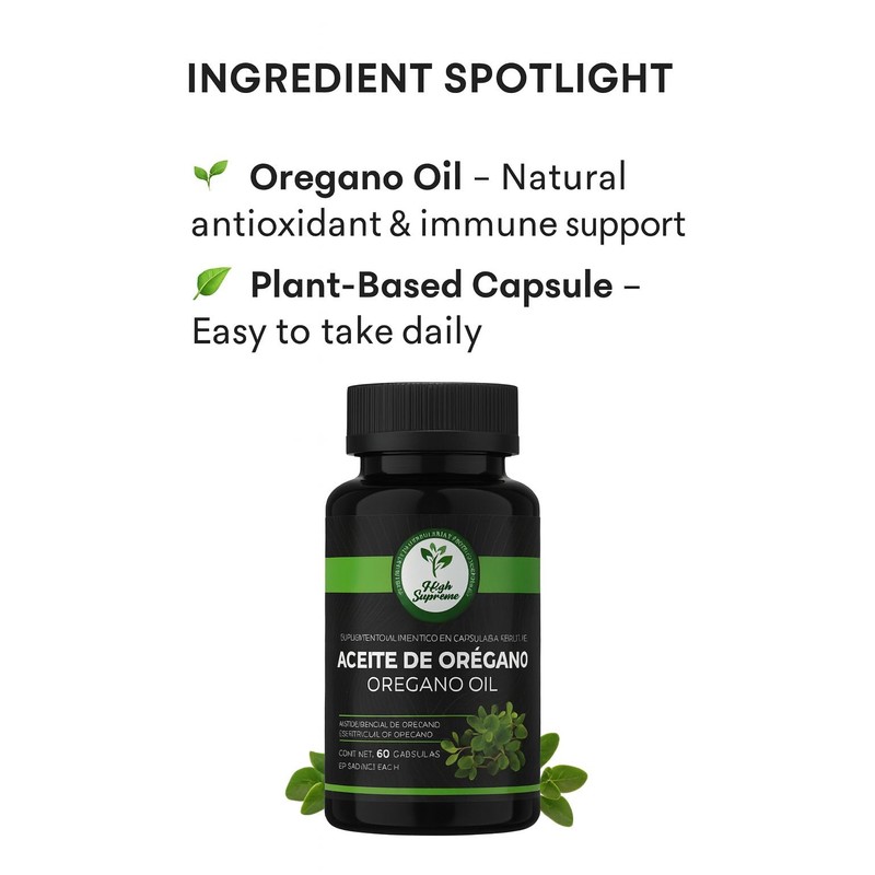 HIGH SUPREME Oregano Oil Capsules – 60 Capsules (500 mg