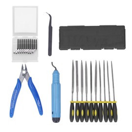 3D Printer Tool Kit, Model CarvingKnife Trimming File Tools Set with ABS and High Speed Steel Materials for Cleaning Grinding