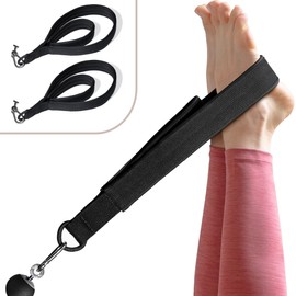 Pilates Loops Compatible with Tonal Smart Home Gym Equipment, Double Loop Pilates Straps for Reformer Machine, Soft Padding, Pilates Accessories with T Lock Attachments 2PCS, Black