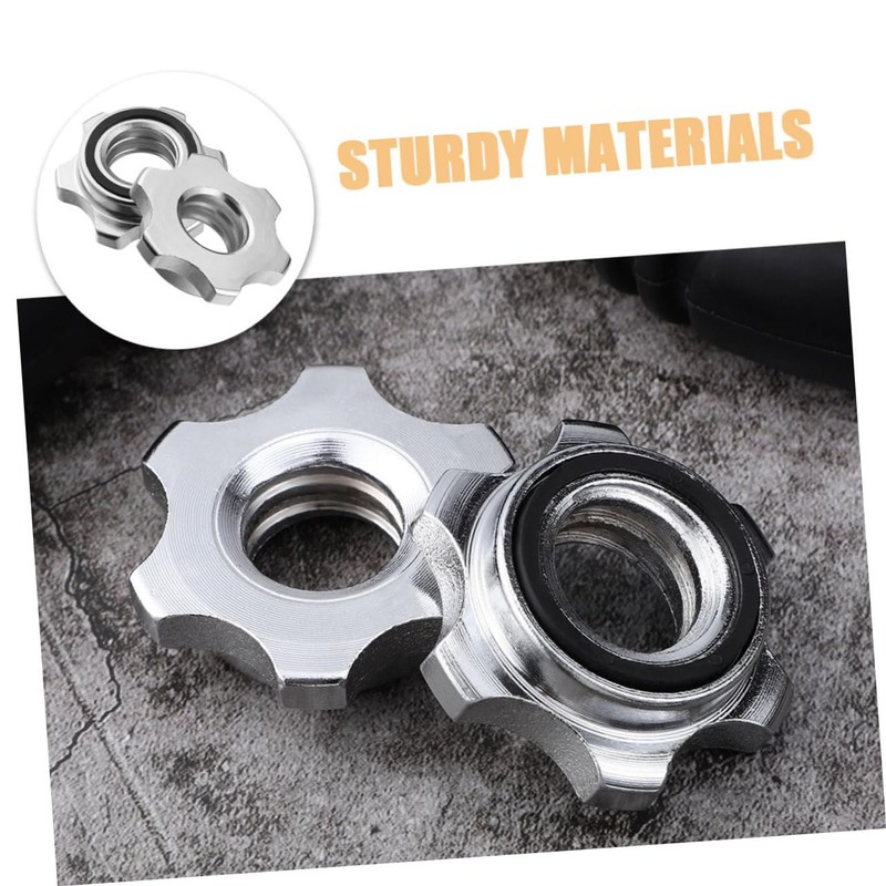 Gatuida 4Pcs Slip Barbell Collar Nuts for Dumbbell Weight Lifting