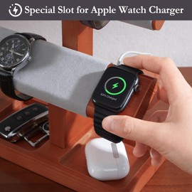 ProCase Wood Watch Display Stand Holder for Men, Wristwatch Tower with T-Bar Design, Hanging Watch Rack, Wooden Wrist Watch Tree