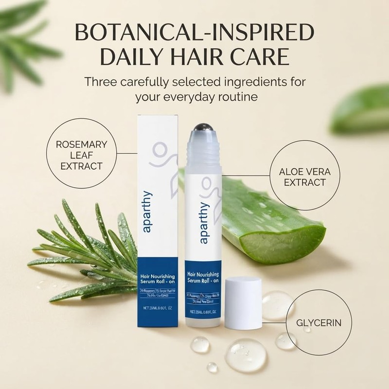 Aparthy Hair Growth Roll On, Rosemary & Menthol Scalp Serum,