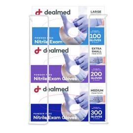 Dealmed Dealmed Triple Glove Box Holder C Holds Medical Exam Gloves, Powder Coated Steel Vertical Wire with Open Design