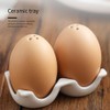 Tuperoymse Bamboo Salt Shakers Mini Brown Egg Shaped Shakers with