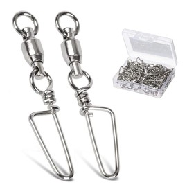 AMYSPORTS Ball Bearing Swivel Trolling Snap Bearing Salkan Bearing Swivel Fishing, 25-Piece Set, 19.8 lbs (9 kg)