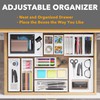 SpaceAid 14-Piece Bamboo Drawer Organizer Storage Boxes Set, Wood Tray