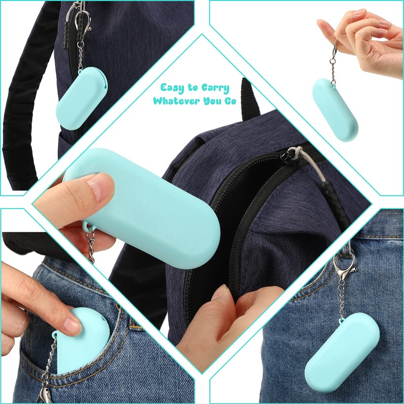 4 Set Silicone Straws with Case Reusable Straws Silicone Foldable