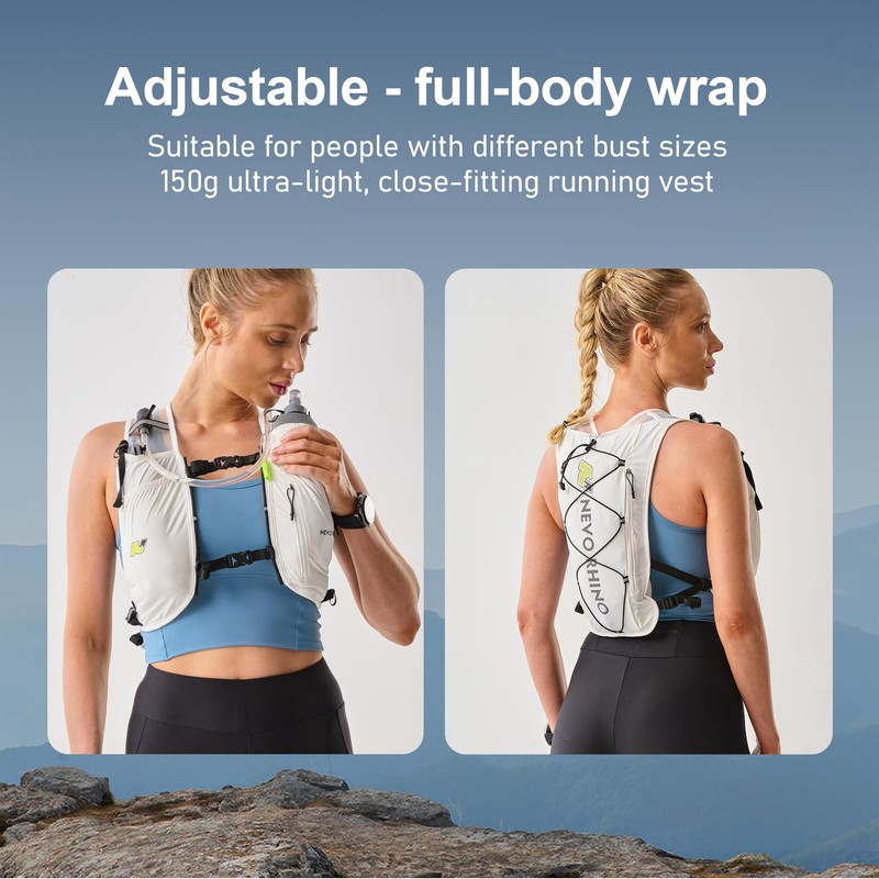 Waterproof Running Vest, 5.5L Breathable Running Hydration Vest with 1.5L
