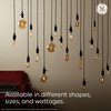 GE Vintage Style LED Light Bulbs, 40 Watt, Amber Finish,