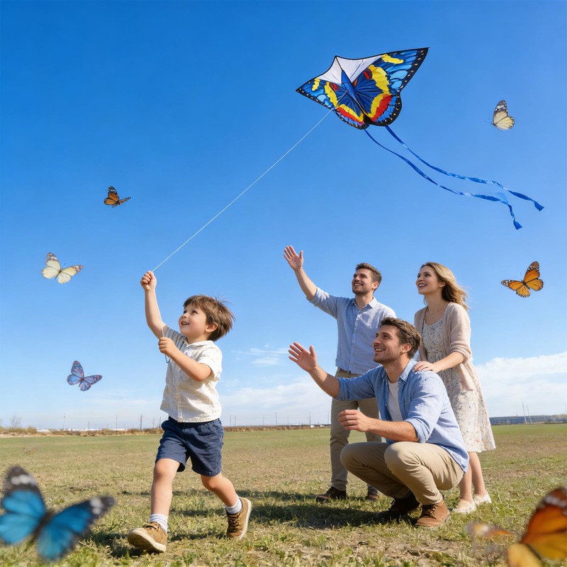 Butterfly Kite Kids Adults Easy to Fly Assemble Ages 4-8