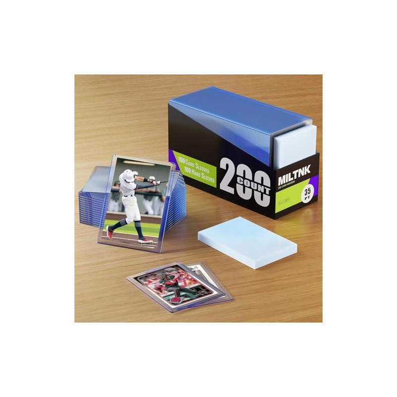 200 fundas para tarjetas duras, 3 x 4 portatarjetas (100