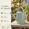 1 Gallon Metal Watering Can for Indoor Outdoor Plants, Cream