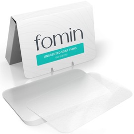 FOMIN Antibacterial Paper Soap Sheets for Hand Washing - (Pack of 3) Unscented Portable Travel Soap Sheets, Dissolvable Camping Mini Soap, Portable Soap Sheets
